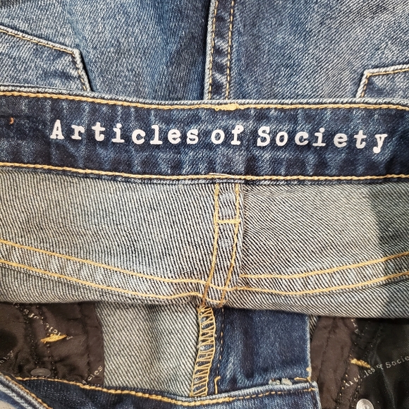 Articles of Society Dark Wash Denim Cutoff Shorts Size 25 - Picture 9 of 10